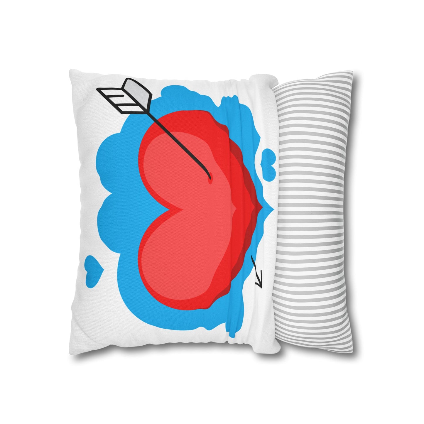 Heart with Arrow Decorative Pillow – Cute Valentine Accent Cushion