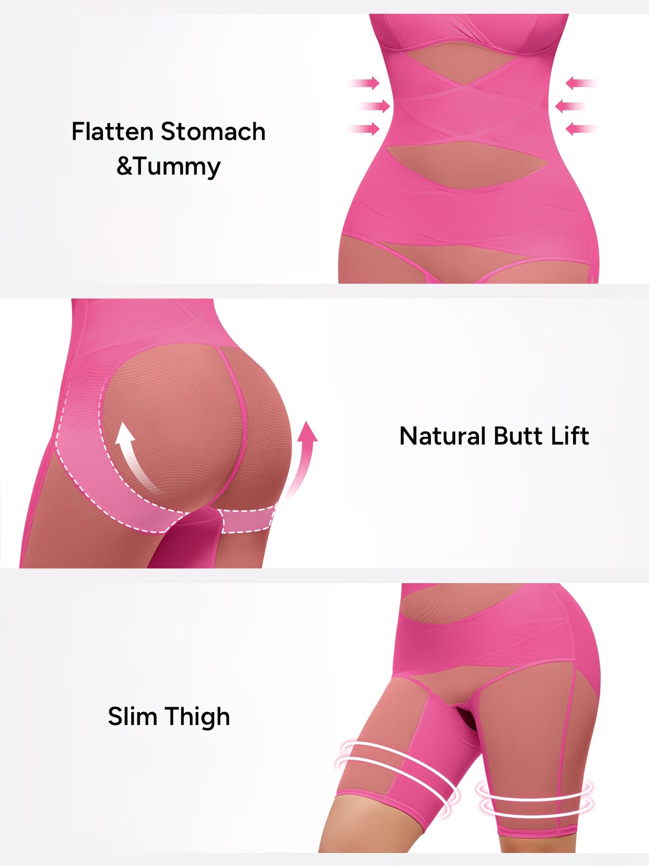 ActiveCurve™ V-Neck Yoga Shapewear Bodysuit | Built-In Bra Tummy Control Butt Lift Sports Faja