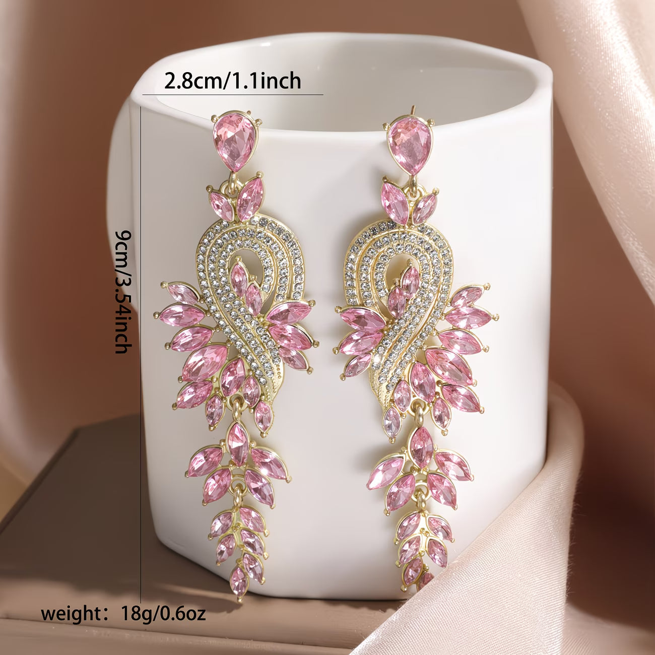 MuseNote™ Exaggerated Leaf Drop Earrings | Elegant Long Statement Earrings for Women