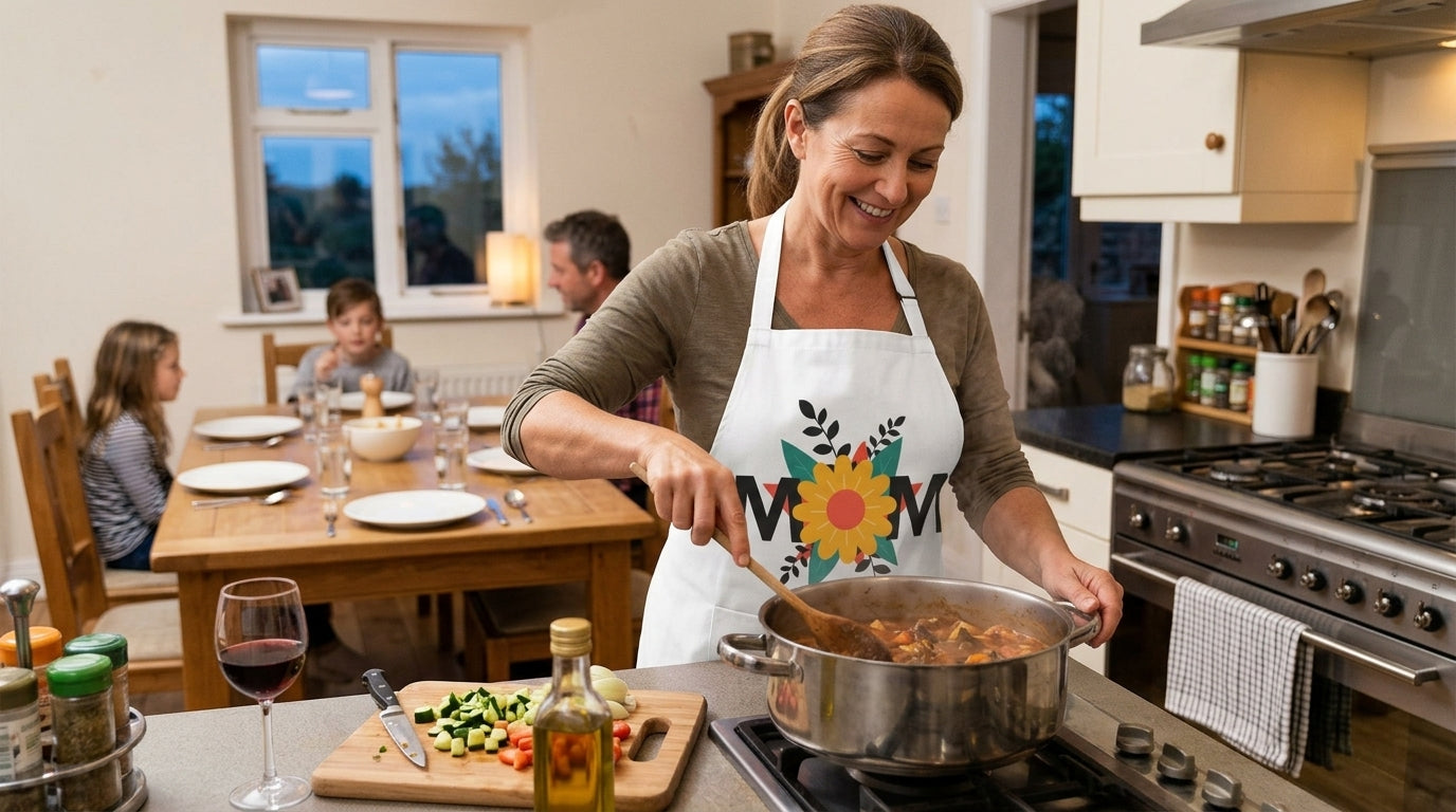 Mom Apron, 5-Color Straps (AOP)