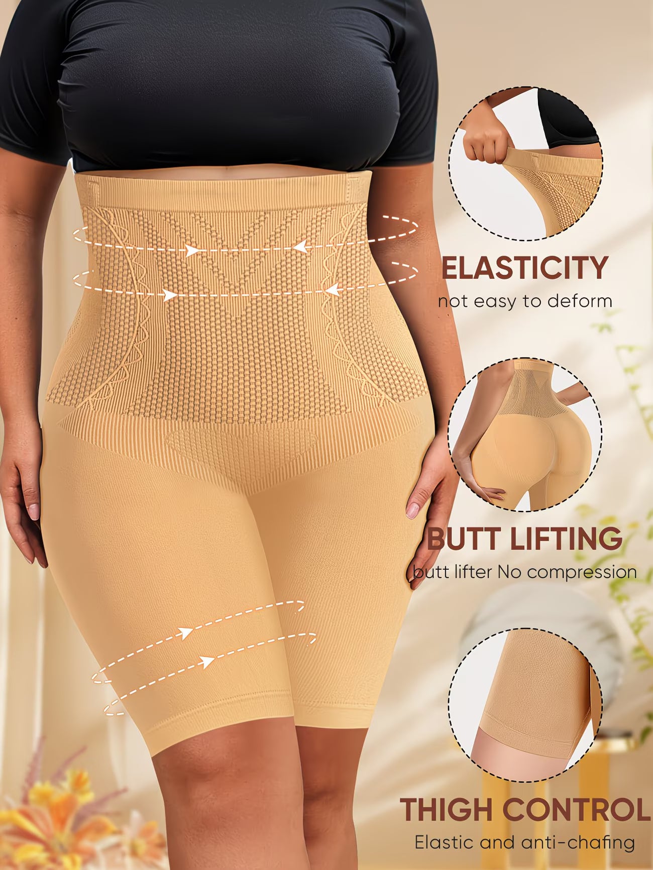 CurveControl™ Plus Size High-Waist Shaping Underwear | Tummy Control & Butt Lift Seamless Briefs