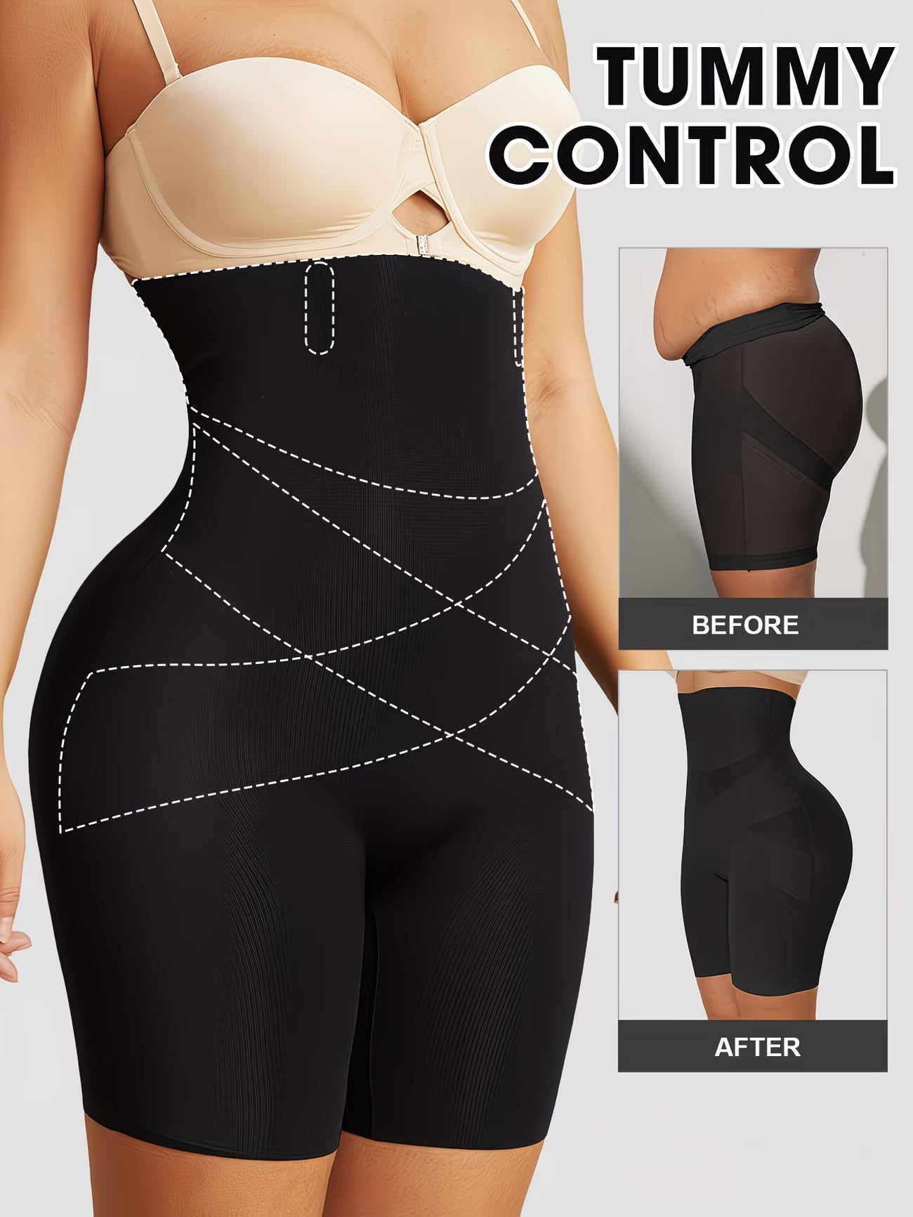 IronCurve™ Steel-Boned Shapewear Bodysuit | Double-Layer Waist Control Cross-Strap Contouring Corset