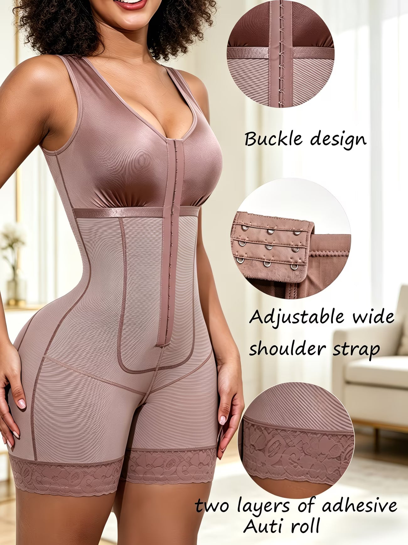 WesternCurve™ Zipper Shaping Bodysuit | Tummy Control Bust Support Butt Lift Shapewear Jumpsuit