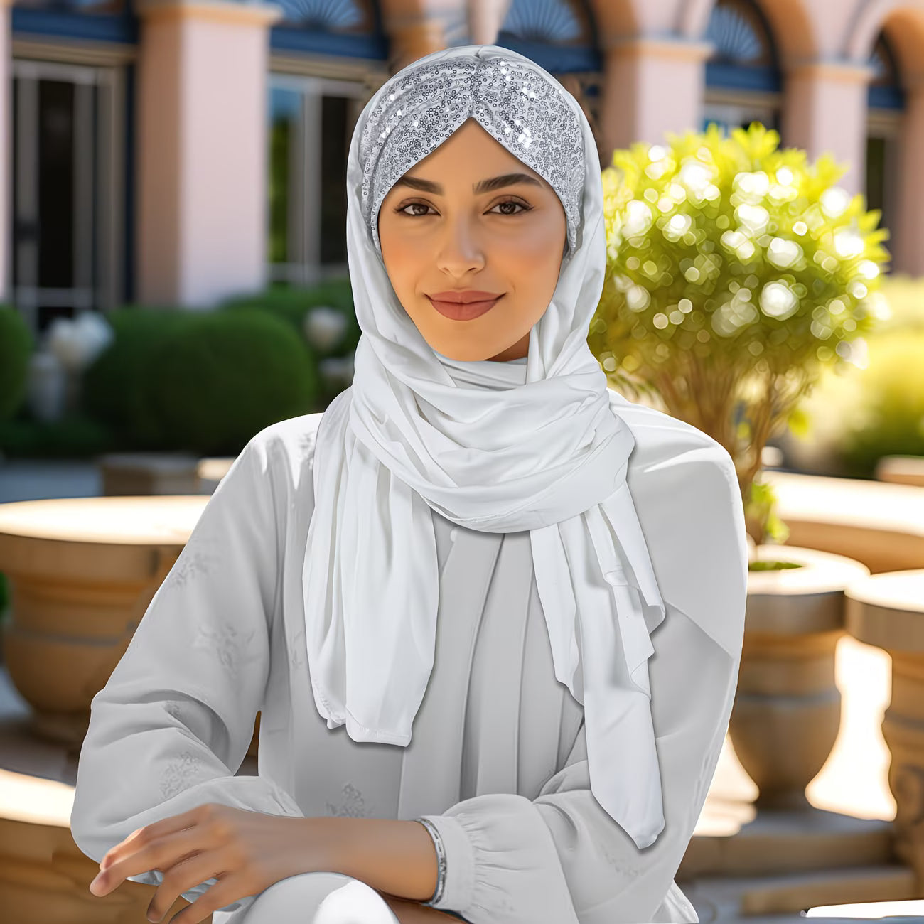 ShimmerGrace™ Sequined Headscarf Hat | Elegant Pullover Cap for Women