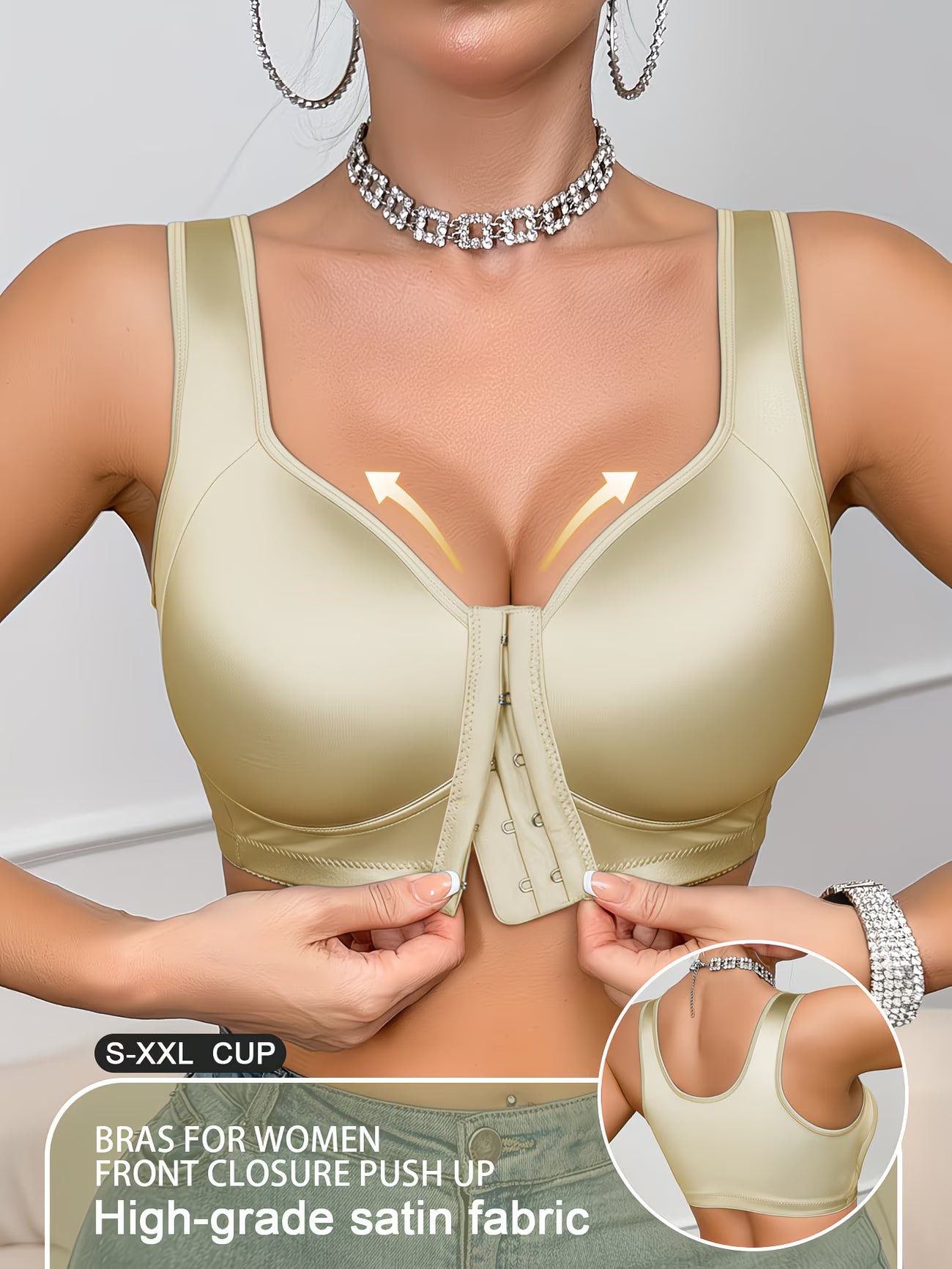 SilkGlow™ Seamless Satin Bra | Soft Support Everyday Comfort Bra for Women