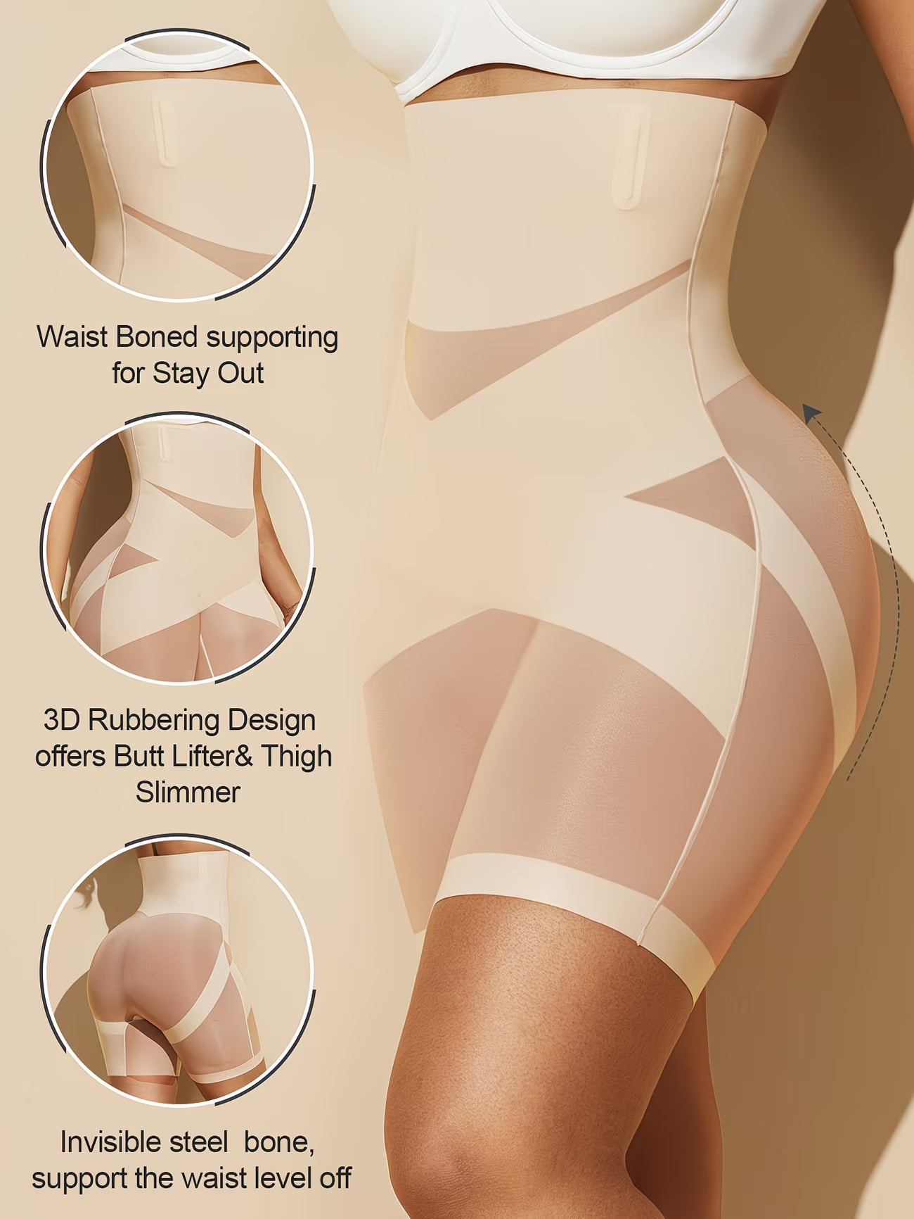 IronCurve™ Steel-Boned Shapewear Bodysuit | Double-Layer Waist Control Cross-Strap Contouring Corset