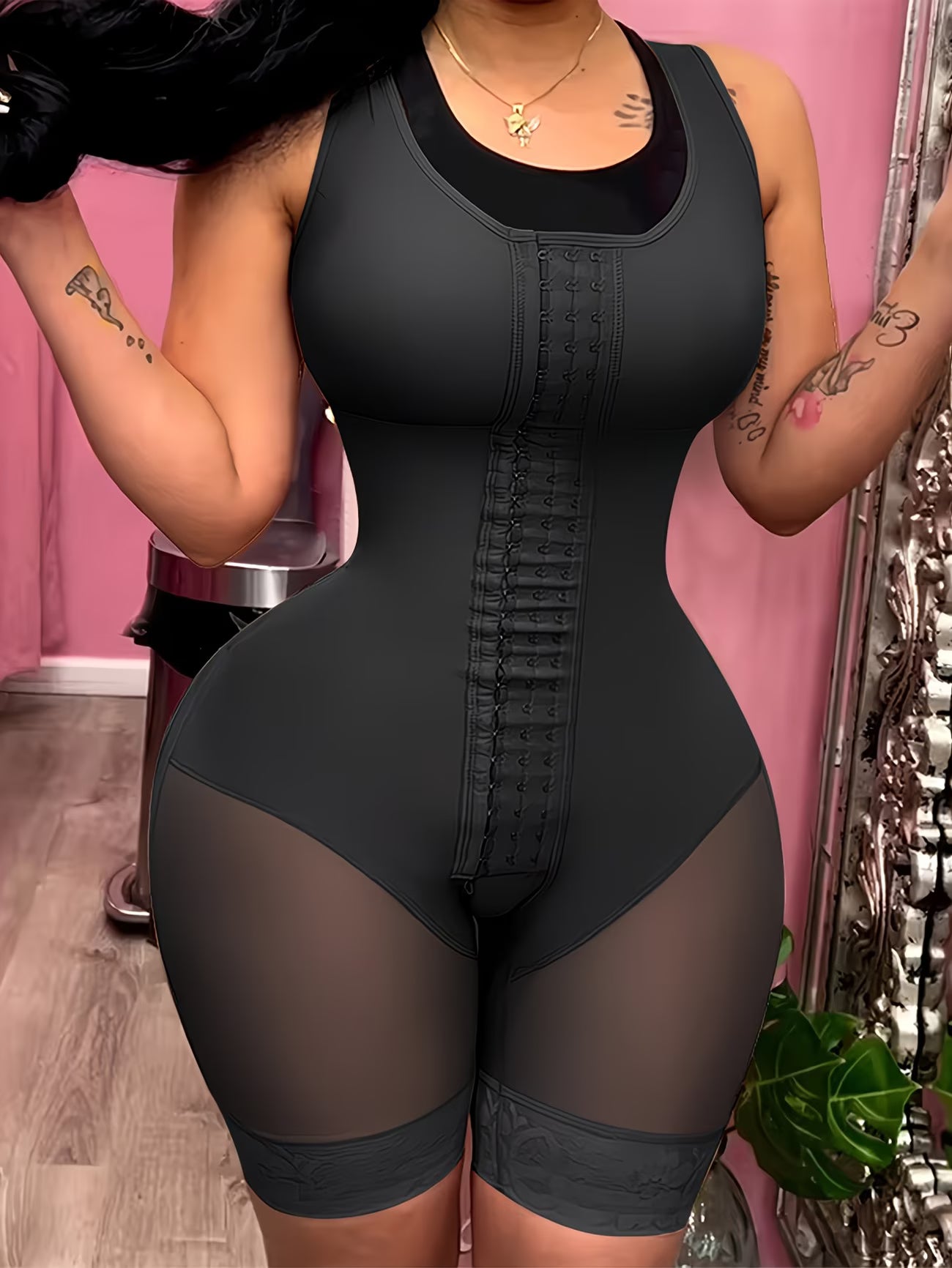 CurvaLuxe™ Plus Size Colombian Faja | High Compression Full Body Tummy Control Shapewear