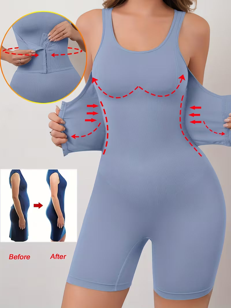 SculptFlex™ Double-Layer Compression Body Shaper | Seamless Tummy Control & Waist-Cinching Bodysuit