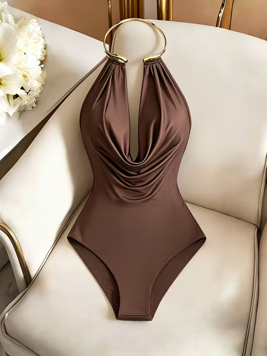 Women's Off-Shoulder Backless Jumpsuit | Slim Fit Spring & Summer Bodysuit
