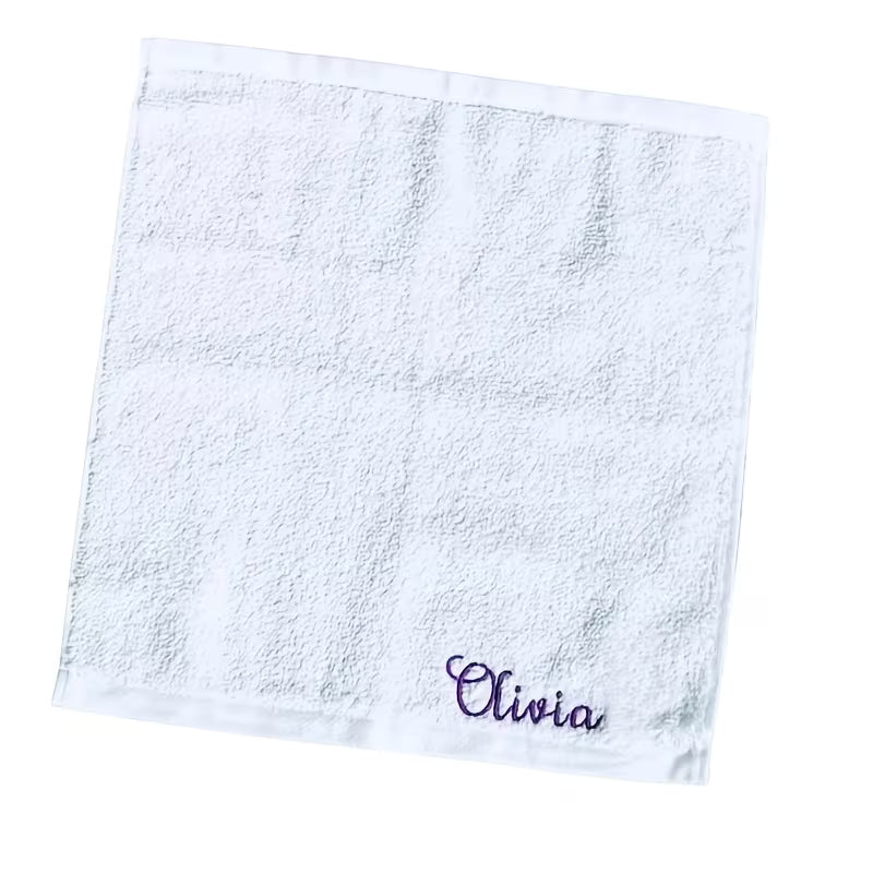 Personalized Embroidered Hand Towel | Custom Name, Monogram, Logo or Text | Luxury Bathroom, Spa, Hotel &amp; Wedding Gift