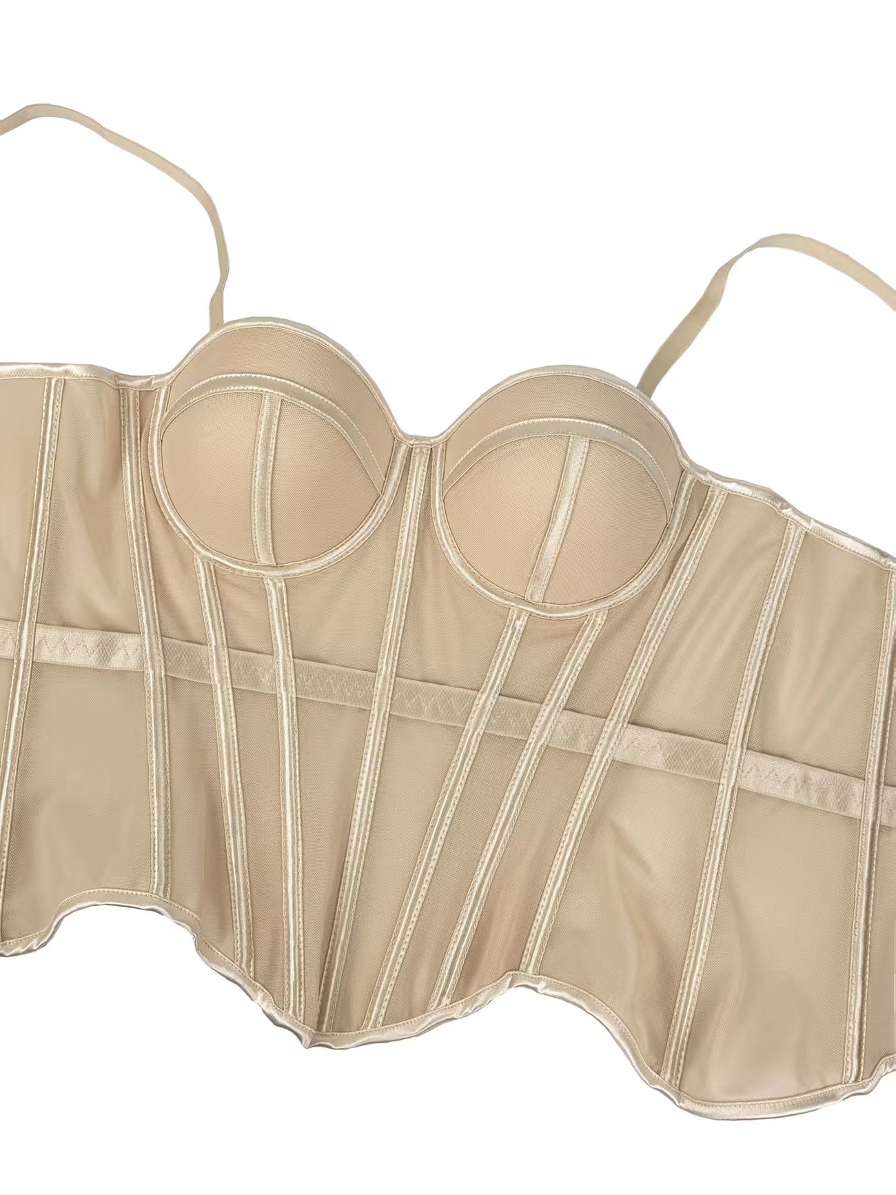 LuxeMesh™ Boned Corset Top | Elegant Sheer Mesh Tube Corset for Women