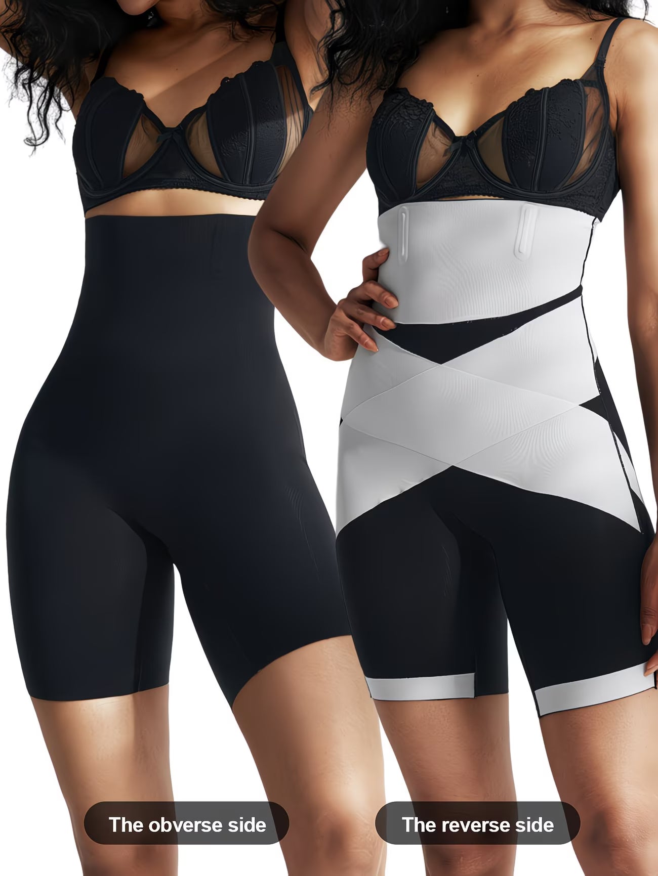 IronCurve™ Steel-Boned Shapewear Bodysuit | Double-Layer Waist Control Cross-Strap Contouring Corset