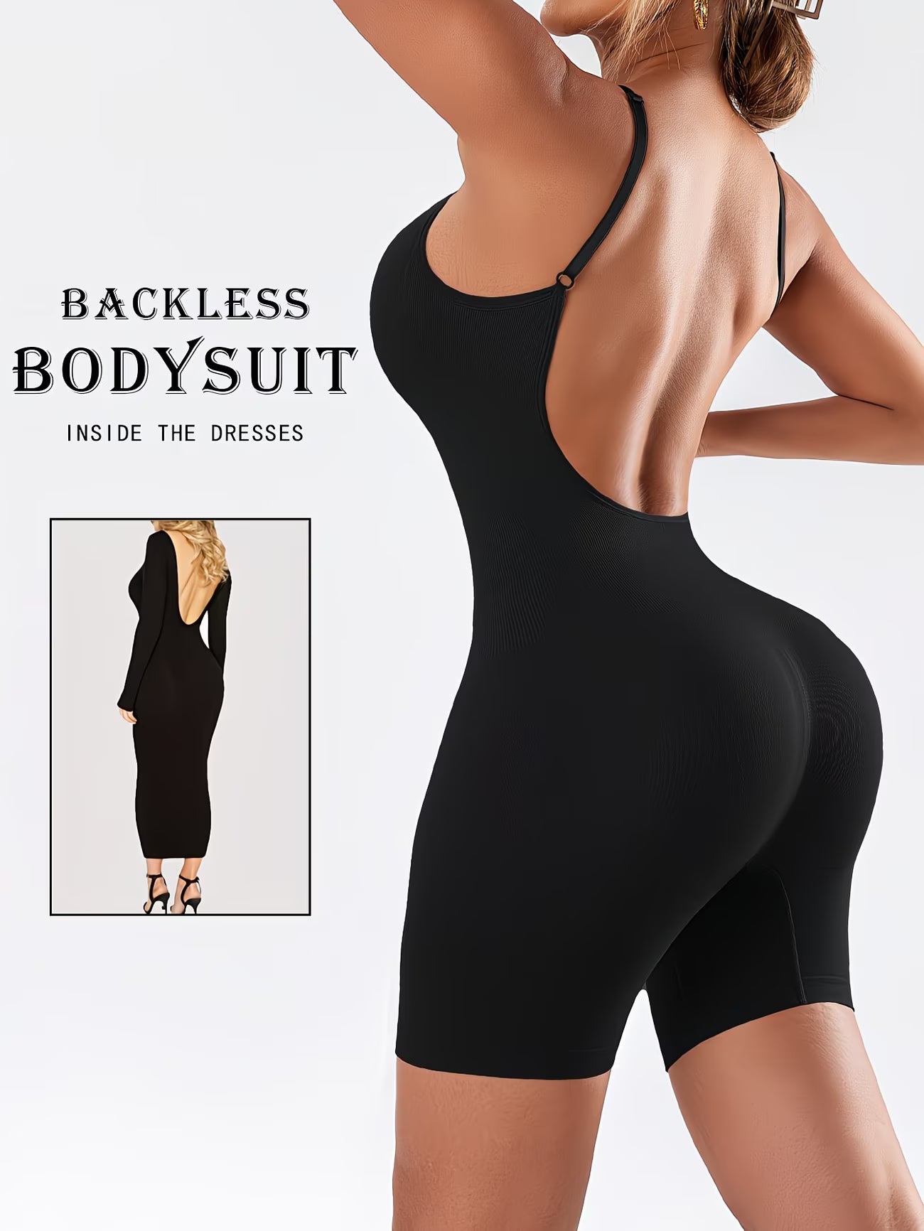 FlexSculpt™ Seamless Backless Yoga Bodysuit | Tummy Control Butt Lift Active Shapewear for Fitness & Daily Wear