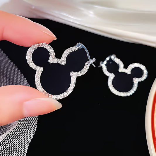 Sparkle Bunny™ Rhinestone Stud Earrings | Cartoon Hollow-Out Rabbit Earrings