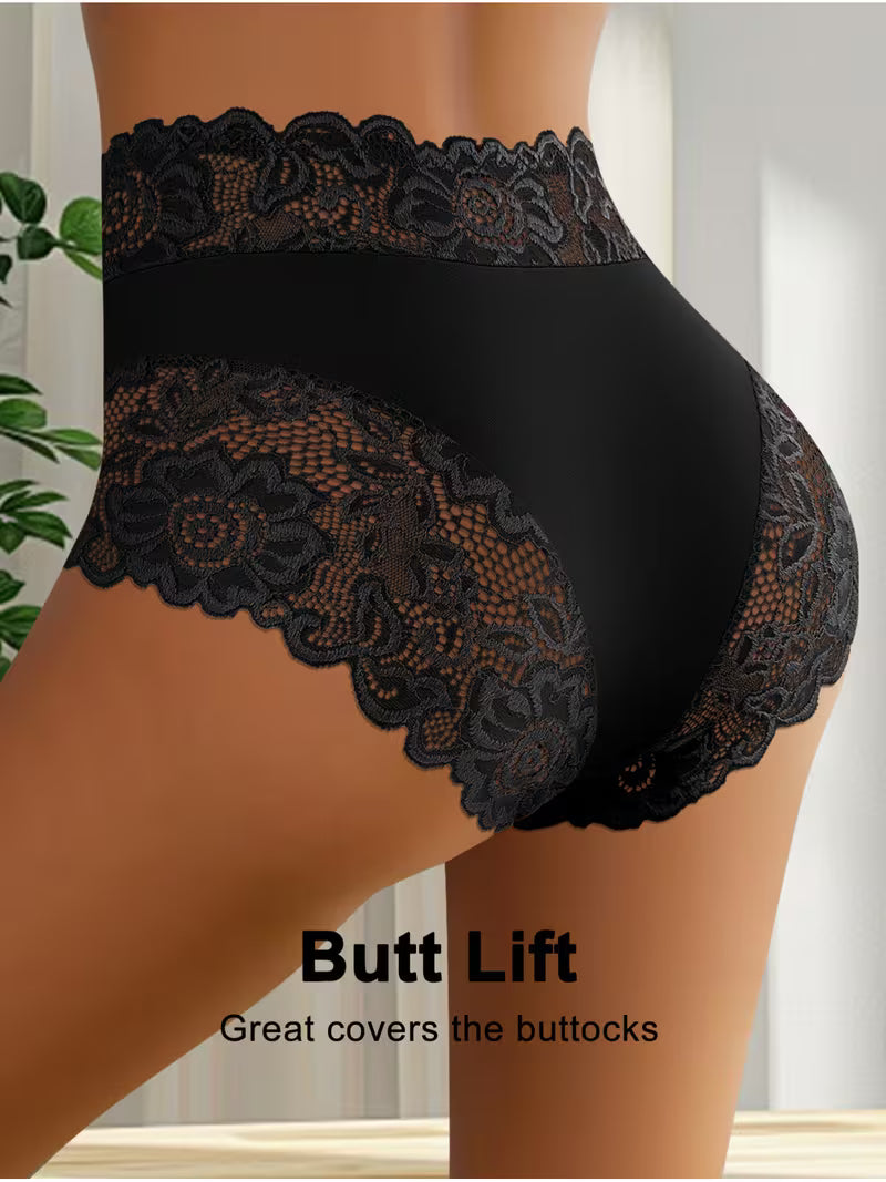 LaceBliss™ 5-Piece Lace Panty Set | Soft & Breathable Mid-Rise Underwear for Women