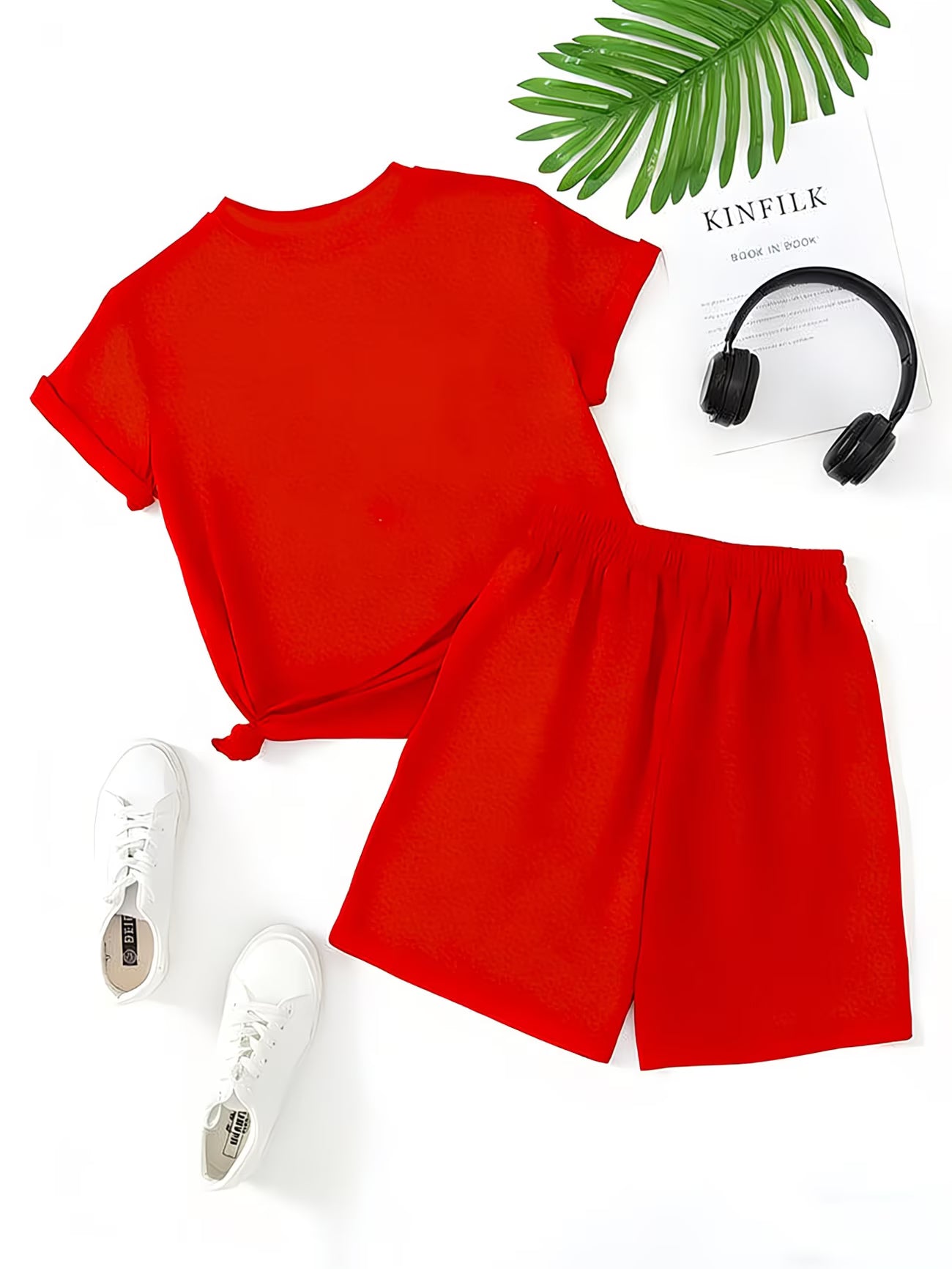 UrbanEase™ 2-Piece Shorts Set | Round Neck Letter Print Casual Sporty Outfit for Women